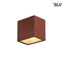 LED Outdoor Wall luminaire SITRA S WL SINGLE, CCT switch, 3000/4000K, rust coloured