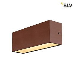 LED Auenwandleuchte SITRA L, UP/DOWN, IP65 IK03, 24W 3000/4000K (CCT Switch) 2800lm 2x105, rostfarben