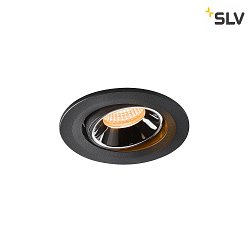 Apparecchio da incasso a soffitto NUMINUS MOVE S IP20, Cromo, Nero
