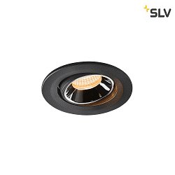 Apparecchio da incasso a soffitto NUMINUS MOVE S IP20, Cromo, Nero