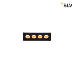 Apparecchio da incasso a soffitto MILANDOS 4 IP20, Nero