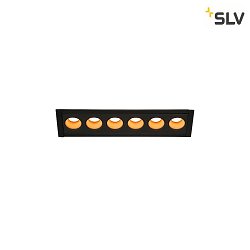 Apparecchio da incasso a soffitto MILANDOS 6 IP20, Nero