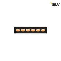 Apparecchio da incasso a soffitto MILANDOS 6 IP20, Nero