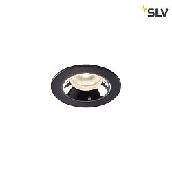 LED Ceiling recessed luminaire NUMINOS XS, 4000K, 20, black/chrome