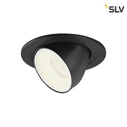 LED Ceiling recessed luminaire NUMINOS GIMBLE S, 4000K, 55, black/white