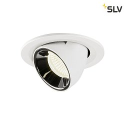 LED Ceiling recessed luminaire NUMINOS GIMBLE S, 4000K, 20, white/chrome