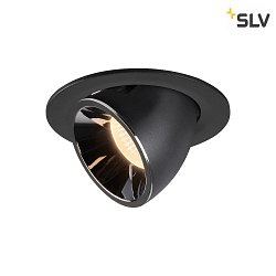 LED Ceiling recessed luminaire NUMINOS GIMBLE L, 3000K, 55, black/chrome