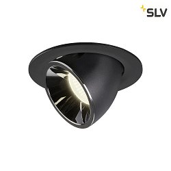 LED Ceiling recessed luminaire NUMINOS GIMBLE L, 4000K, 20, black/chrome