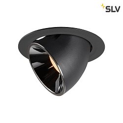 Plafonnier encastr NUMINOS GIMBLE XL, chrome, noir 