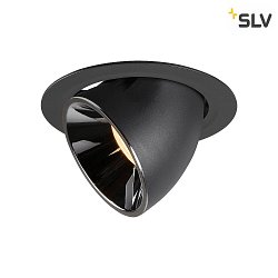 Plafonnier encastr NUMINOS GIMBLE XL, chrome, noir 