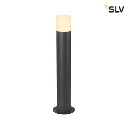 Outdoor Stehleuchte GRAFIT, IP44, rund, E27, anthrazit / Diffusor in Rauchglas-Optik, satiniert, 60cm