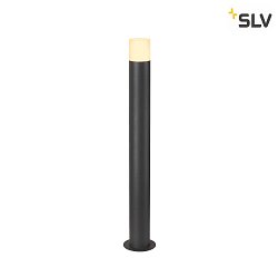Outdoor Stehleuchte GRAFIT, IP44, rund, E27, anthrazit / Diffusor in Rauchglas-Optik, satiniert, 90cm