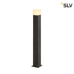 Outdoor Stehleuchte GRAFIT, IP44, eckig, E27, anthrazit / Diffusor in Rauchglas-Optik, satiniert, 90cm