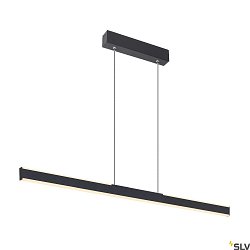 Luci a sospesione ONE LINEAR 100 PHASE UP/DOWN IP20, Nero dimmerabile