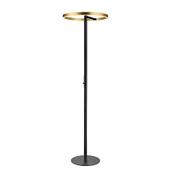 Lampada da terra ONE STRAIGHT FL su / gi, Ottone, Nero dimmerabile