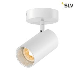 Wand-/Decken-Spot ASTO TUBE SINGLE, IP20, zylindrisch, 1-flammig, 1x GU10 max. 10W, wei