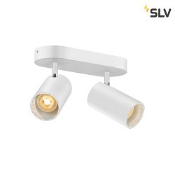Wand- und Decken-Spotleiste ASTO TUBE DOUBLE, IP20, zylindrisch, 2-flammig, 2x GU10 max. 10W, wei