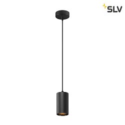 pendant luminaire ASTO TUBE 1 flame, round, rigid GU10 IP20, black dimmable