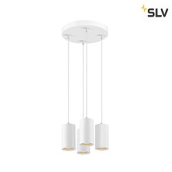 Pendelleuchte ASTO TUBE, IP20, zylindrisch, 4-flammig, 4x GU10 max. 10W, wei