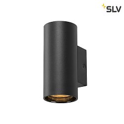 wall luminaire ASTO TUBE down, 1 flame, cylindrical, rigid GU10 IP20, black dimmable