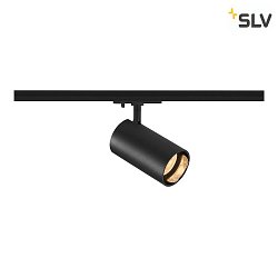 1-phase spot ASTO TUBE round, cardanic swivelling GU10 IP20, black dimmable