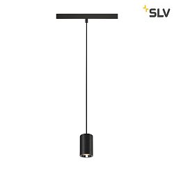 Luminaire  suspension NUMINOS XS TRACK 48V contrlable par DALI IP20, chrome, noir  gradable