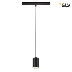 LED Niedervolt-Schienen Pendelleuchte NUMINOS XS, 48V, 8.7W 4000K 55, DALI 2 dimmbar, matt schwarz / innen matt wei