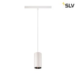 Luminaire  suspension NUMINOS S TRACK 48V contrlable par DALI IP20, chrome, blanche gradable