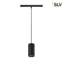 Luminaire  suspension NUMINOS S TRACK 48V contrlable par DALI IP20, chrome, noir  gradable