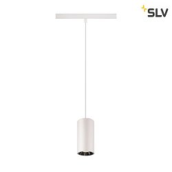 Luminaire  suspension NUMINOS S TRACK 48V contrlable par DALI IP20, chrome, blanche gradable