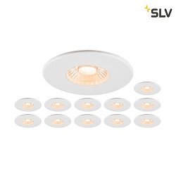 LED Deckeneinbauleuchte UNIVERSAL DOWNLIGHT PHASE Set, 12x 1007095 und 1007096 Abdeckung, 38, 8W, UGR<28, IP65, wei