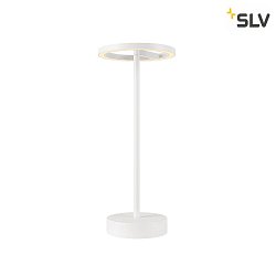 battery table lamp VINOLINA ONE with touch dimmer, ring shape IP54, white dimmable
