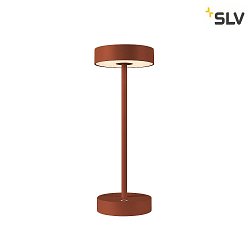 battery table lamp VINOLINA IP54, rust dimmable