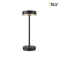 Lampada da tavolo a batteria VINOLINA IP54, nero dimmerabile