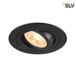 ceiling recessed luminaire NEW TRIA 75 round GU10 IP20, black