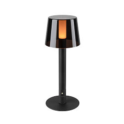 Lampe de table  accu TAHA IP65, noir gradable