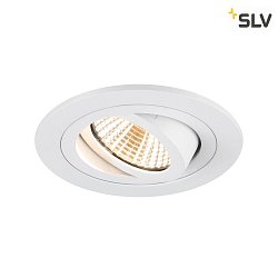 Apparecchio da incasso a soffitto NEW TRIA 75 rotondo IP20, bianco dimmerabile