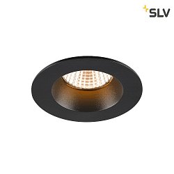 LED Deckeneinbauleuchte NEW TRIA 68, rund, 8,3W, CRI 90, IP20/IP65, dimmbar, 38, 2700K, schwarz