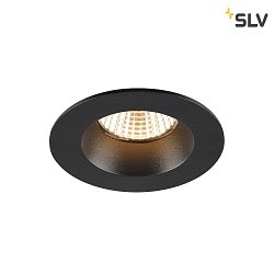 LED Deckeneinbauleuchte NEW TRIA 68, rund, 8,3W, CRI 90, IP20/IP65, dimmbar, 38, 3000K, schwarz