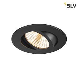 LED Deckeneinbauleuchte NEW TRIA 68, rund, 11W, 1800-3000K, CRI 90, IP20, dimmbar, 38, schwarz