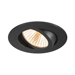 LED Deckeneinbauleuchte NEW TRIA 68, rund, 11W, 1800-3000K, CRI 90, IP20, dimmbar, 38, schwarz