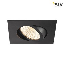 ceiling recessed luminaire NEW TRIA UNIVERSAL square IP20, black dimmable