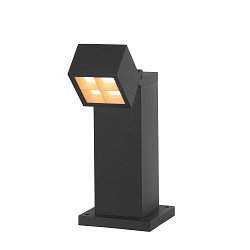 Outdoor LED Sockelleuchte S-CUBE 35, IP65 IK04, 15W 2700/3000K (CCT Swich) 1000/1200lm 80, dimmbar, neigbar, anthrazit