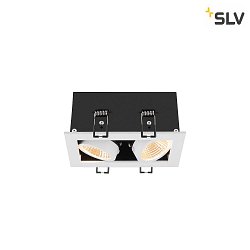 ceiling recessed luminaire KADUX DOUBLE square IP20, black, white dimmable