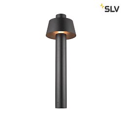 Lampadaire dextrieur PHOTONI 75 rsistant aux chocs, conique E27 IP65, noir mat gradable