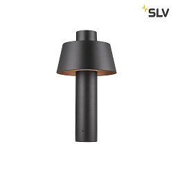 outdoor floor lamp PHOTONI 45 conical E27 IP55, black dimmable