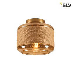 Lampada da parete e soffitto PANTILO ROPE 19 cilindrico E27 IP20, oro dimmerabile