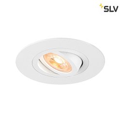 Plafonnier encastr NEW TRIA 75 XL rond GU10 IP20, blanche