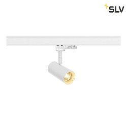 Faretto trifase NOBLO SPOT rotondo, rotazione cardanica IP20, bianco dimmerabile
