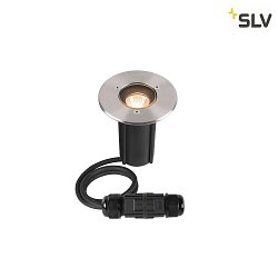 floor recessed luminaire DASAR S round, swivelling, passable, switchable IP67, stainless steel 